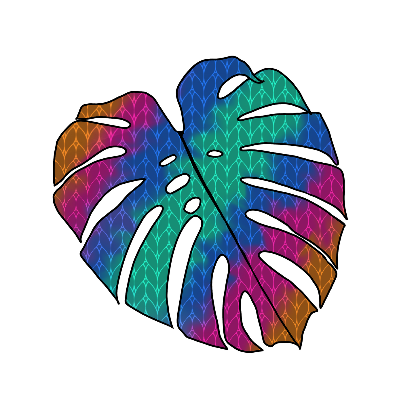 Golden Purls Monstera Sticker