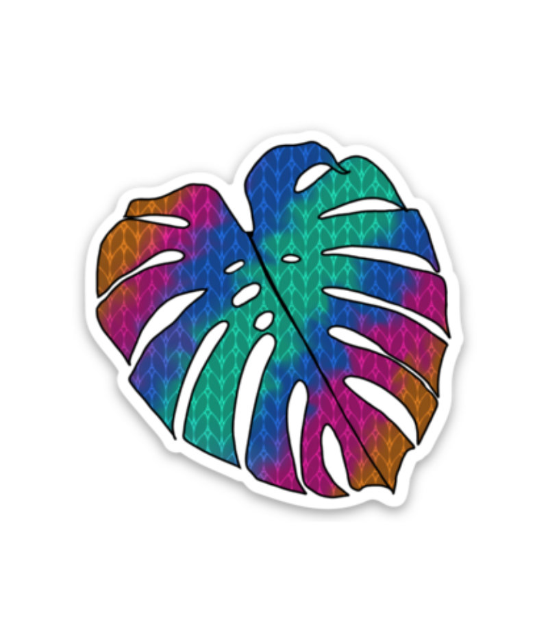 Golden Purls Monstera Sticker