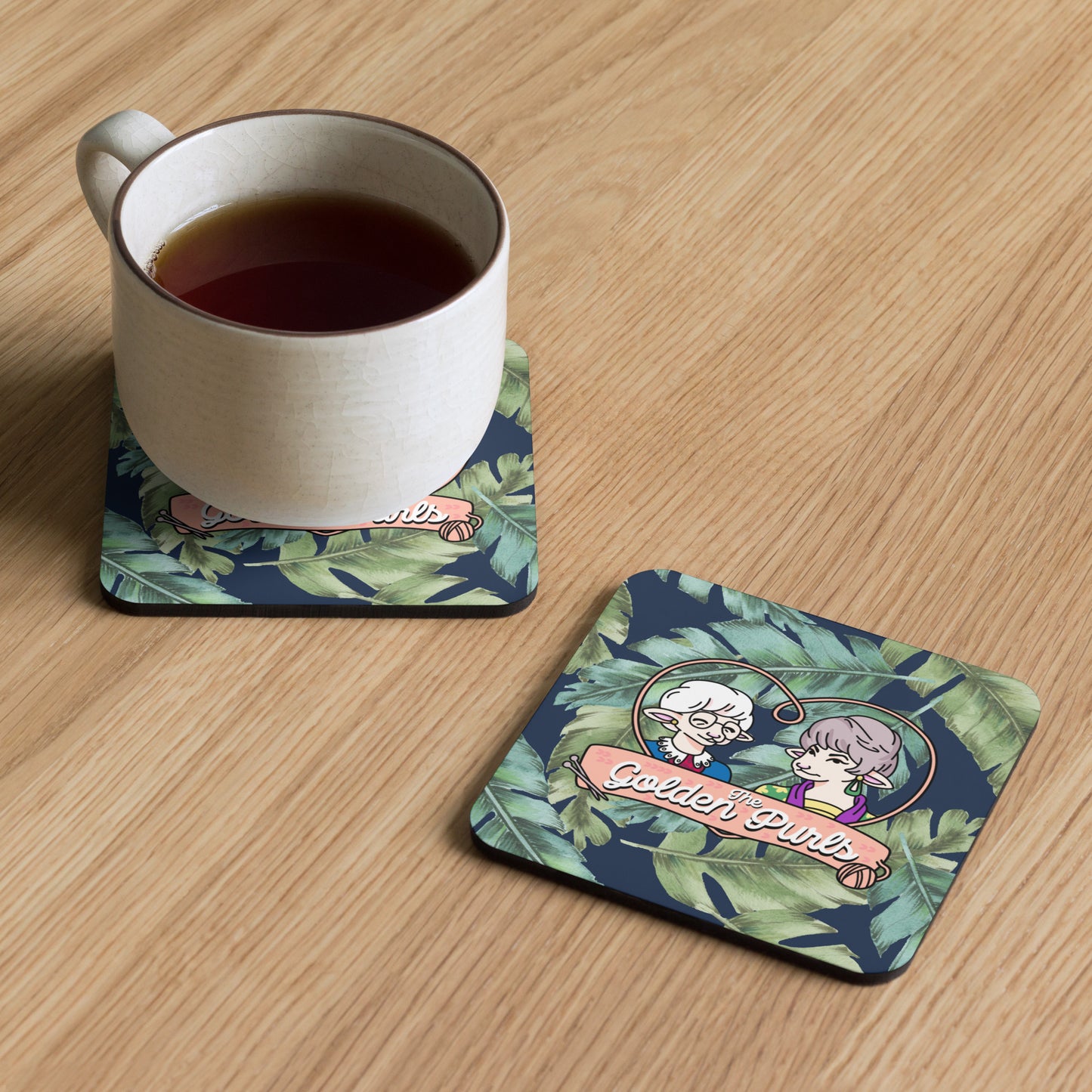 Cork-back coaster