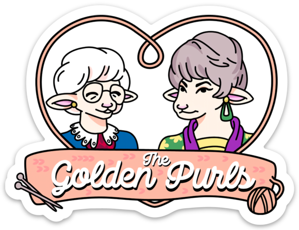 The Golden Purls Logo Sticker